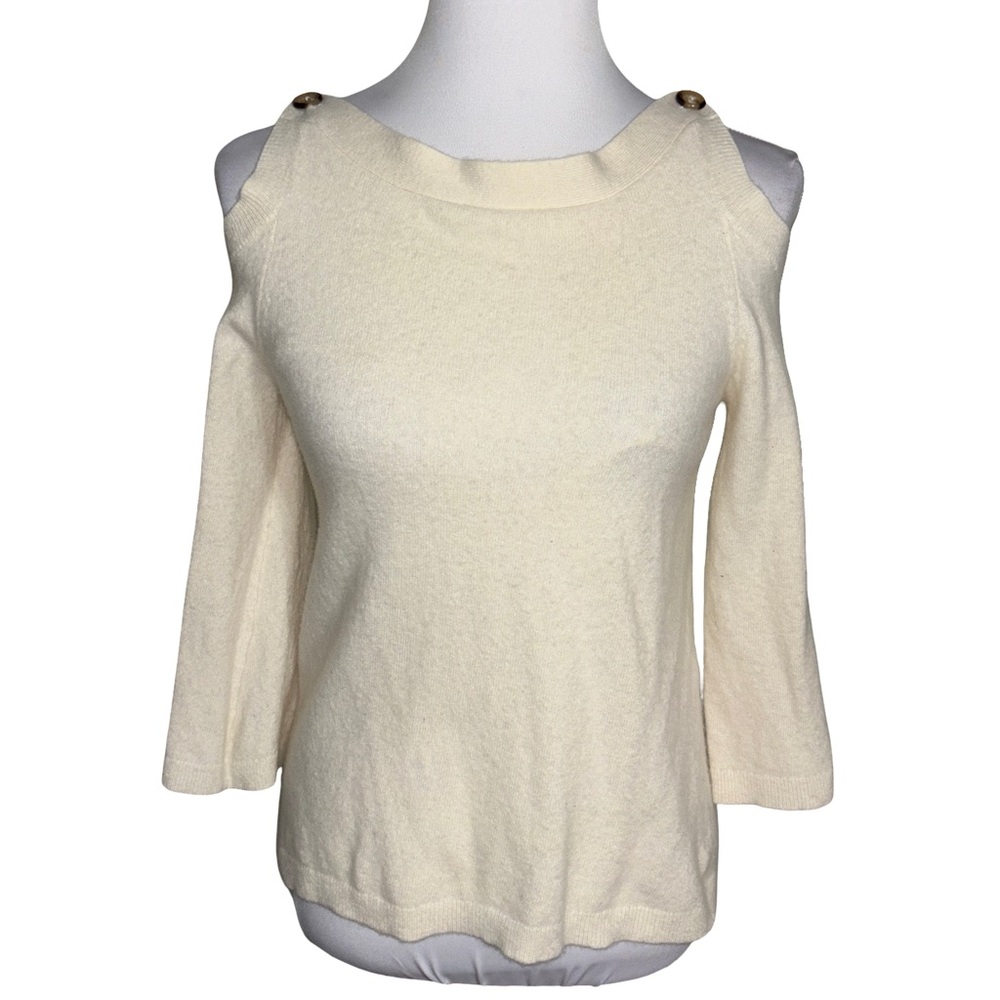Ann Taylor Wool Cold Shoulder Sweater